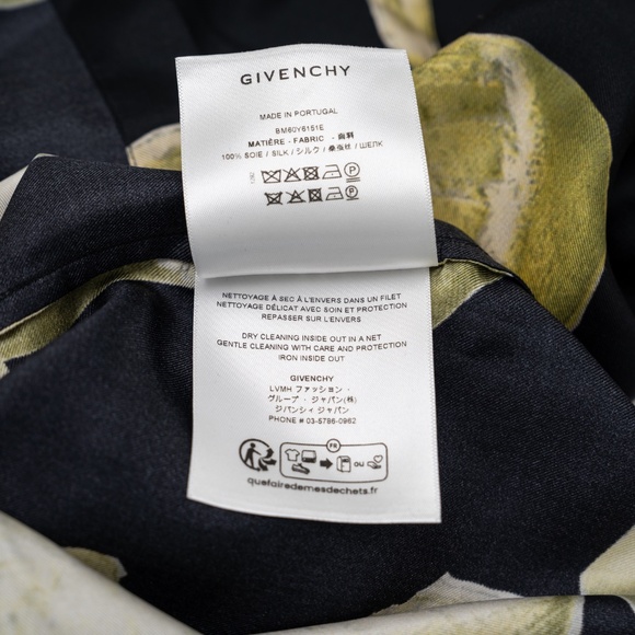 size 42 Givenchy Lemon Printed Silk Hawaiian Shirt Black Yellow - Picture 10 of 10